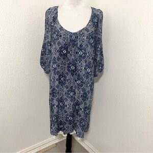 Love Delirious Dress Womens Plus 3X Floral Paisley Print Allover with Inner Slip